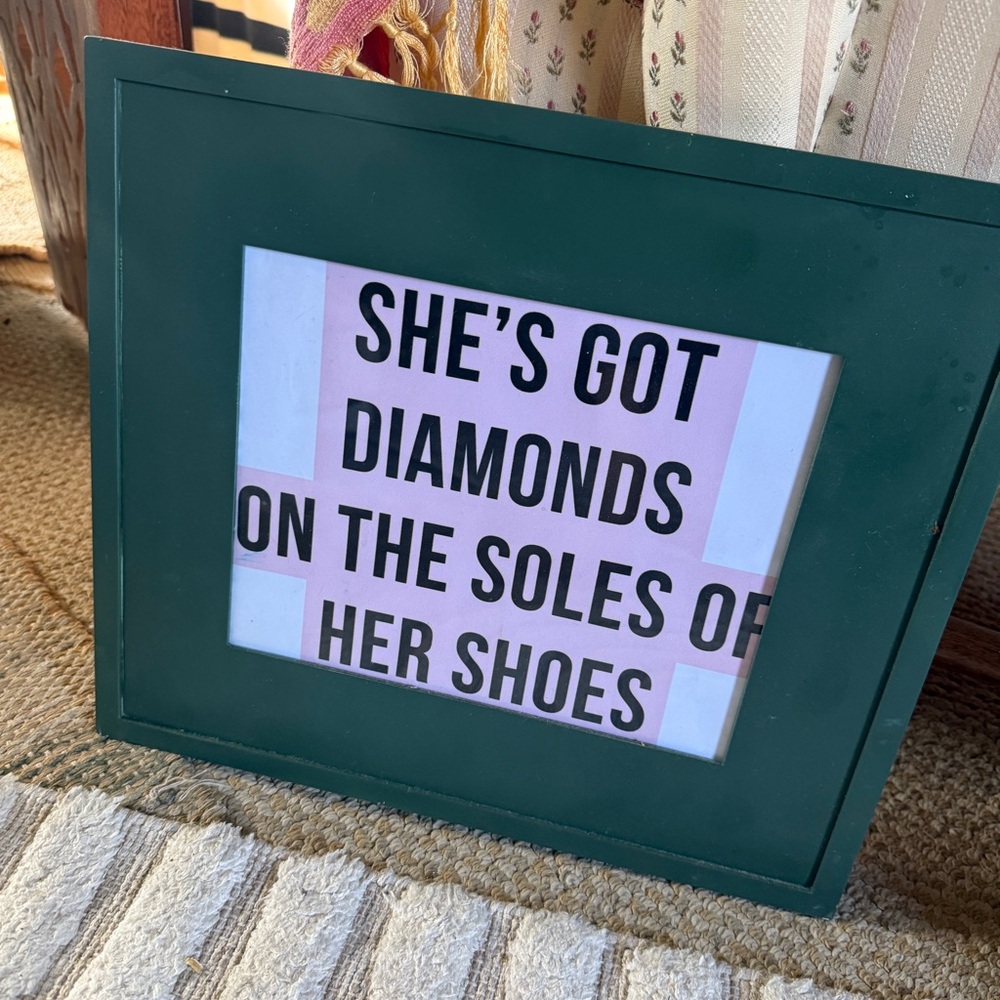Paul Simon song “framed Hunter Green 8 x 10” frame art
